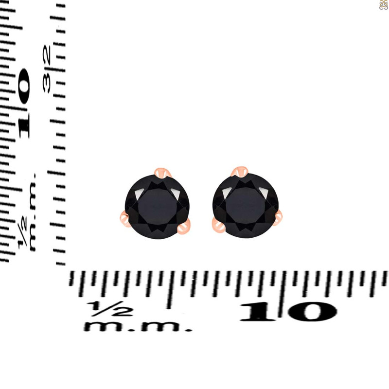 Black Tourmaline Stud Earring BLS-RDE-1565.