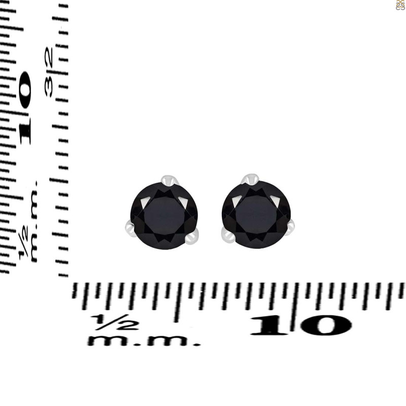 Black Tourmaline Stud Earring BLS-RDE-1565.
