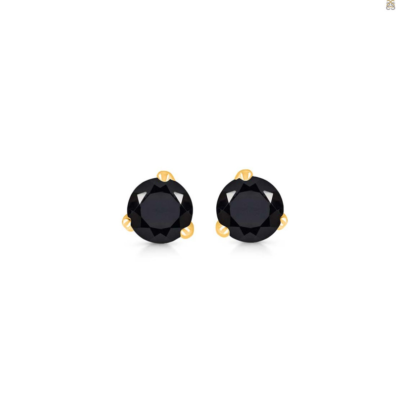 Black Tourmaline Stud Earring BLS-RDE-1565.