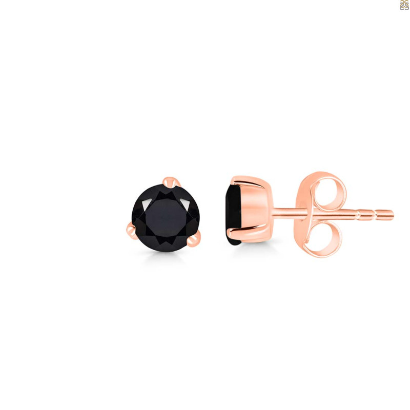 Black Tourmaline Stud Earring BLS-RDE-1565.