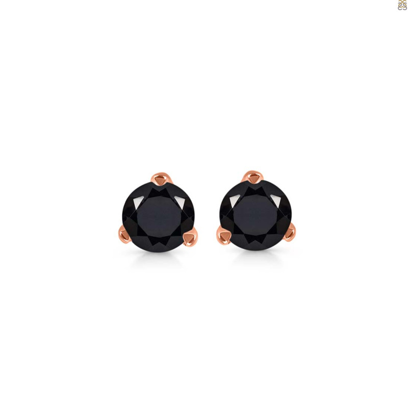 Black Tourmaline Stud Earring BLS-RDE-1566.