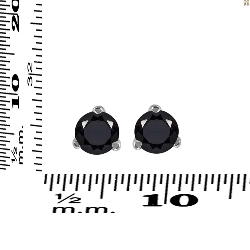 Black Tourmaline Stud Earring BLS-RDE-1566.