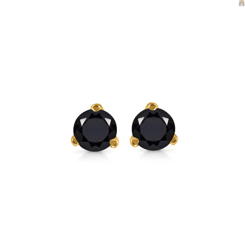 Black Tourmaline Stud Earring BLS-RDE-1566.