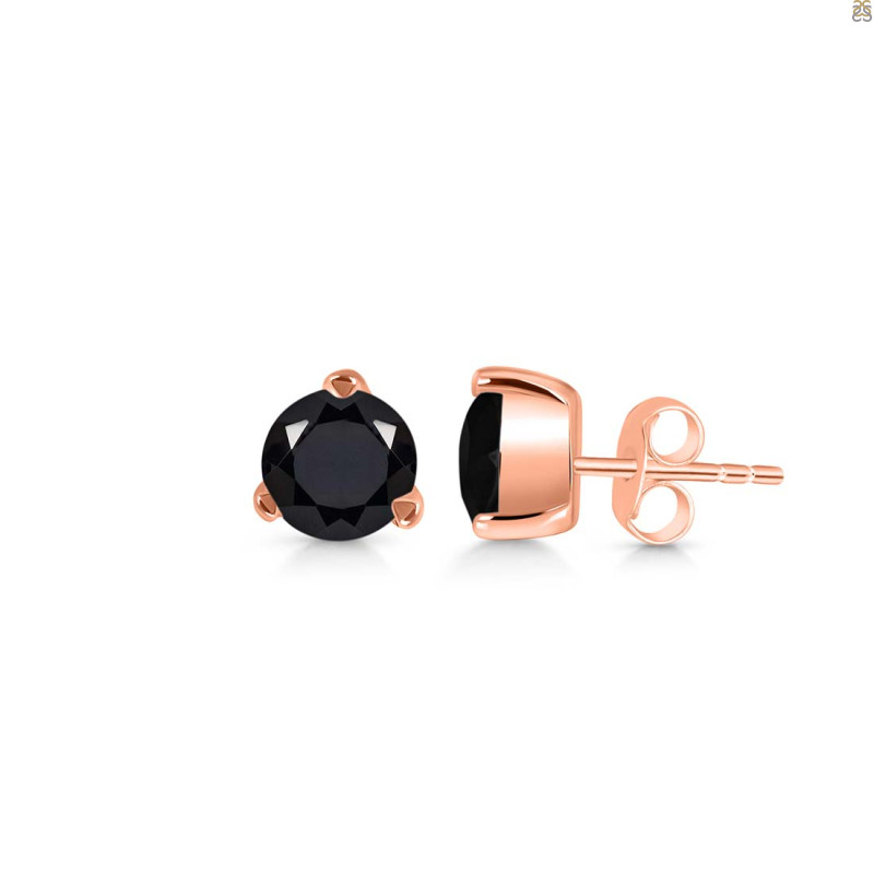 Black Tourmaline Stud Earring BLS-RDE-1566.