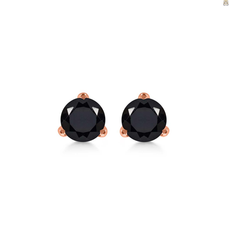 Black Tourmaline Stud Earring BLS-RDE-1567.