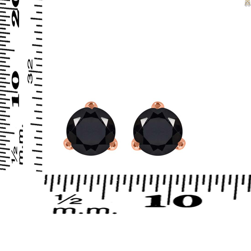 Black Tourmaline Stud Earring BLS-RDE-1567.