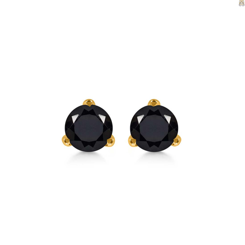 Black Tourmaline Stud Earring BLS-RDE-1567.