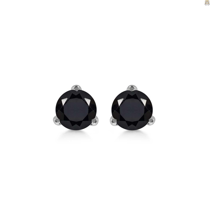 Black Tourmaline Stud Earring BLS-RDE-1567.
