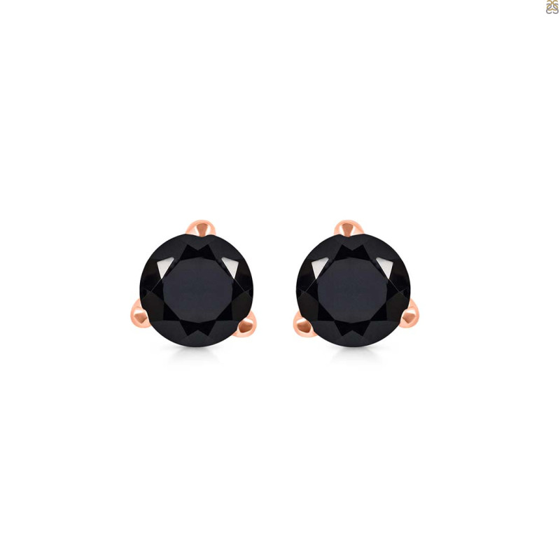 Black Tourmaline Stud Earring BLS-RDE-1568.