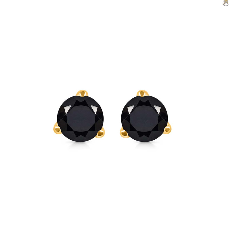 Black Tourmaline Stud Earring BLS-RDE-1568.