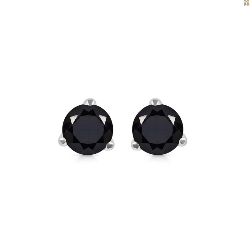 Black Tourmaline Stud Earring BLS-RDE-1568.