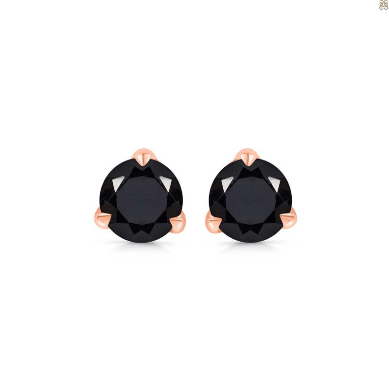 Black Tourmaline Stud Earring BLS-RDE-1569.