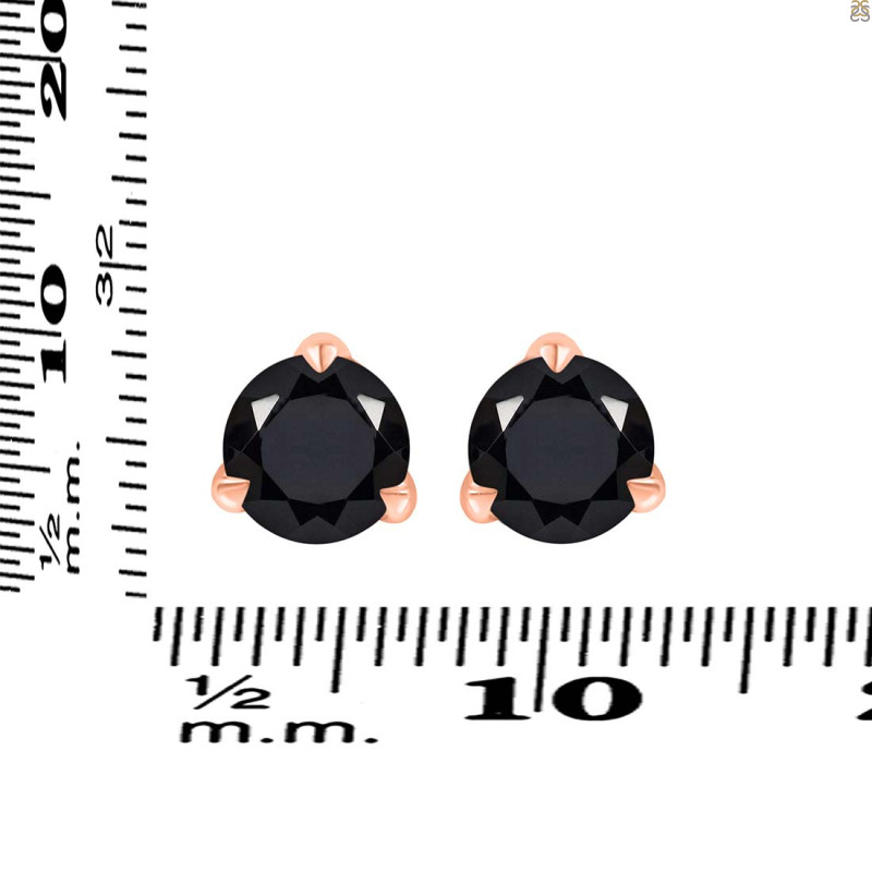 Black Tourmaline Stud Earring BLS-RDE-1569.