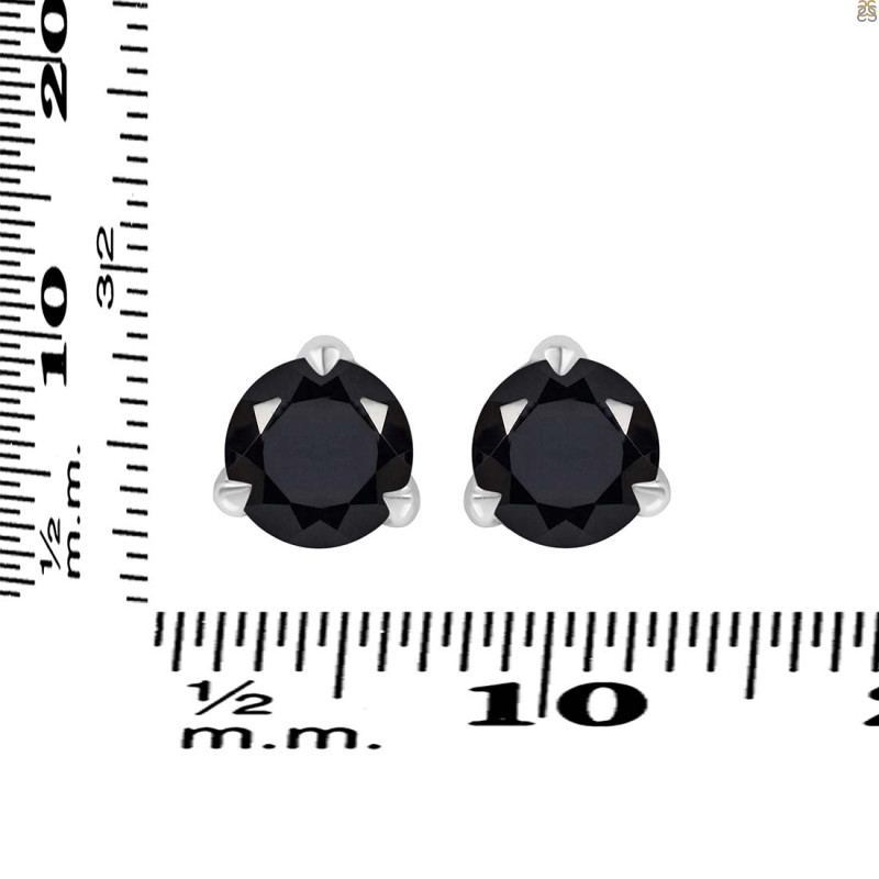 Black Tourmaline Stud Earring BLS-RDE-1569.