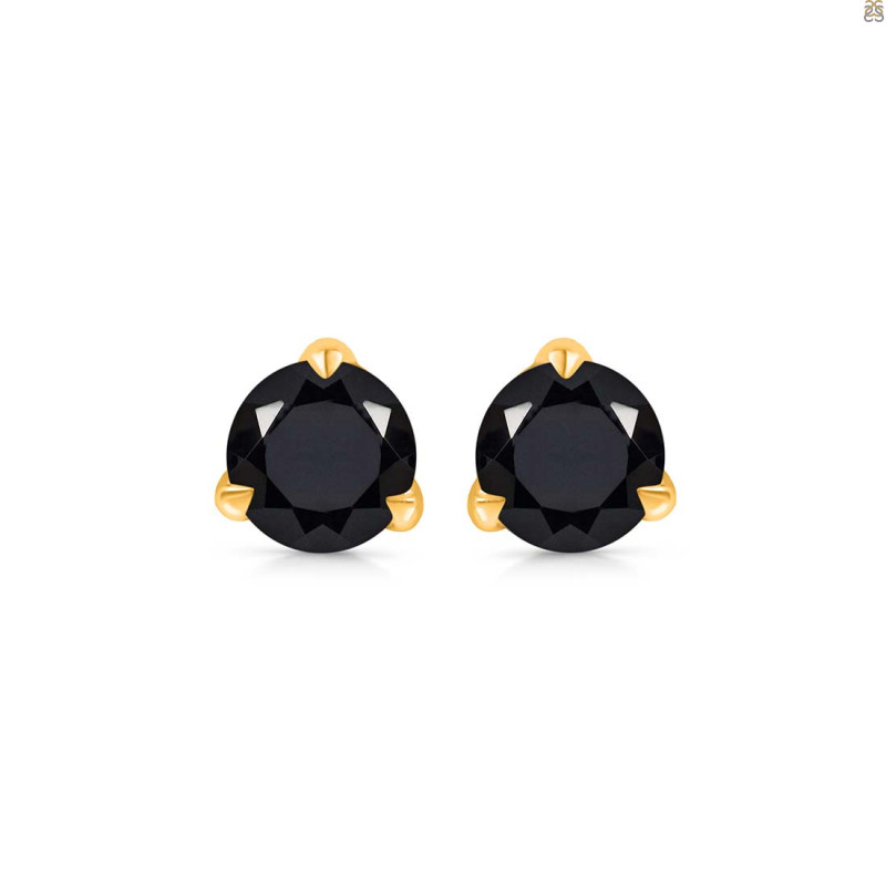 Black Tourmaline Stud Earring BLS-RDE-1569.
