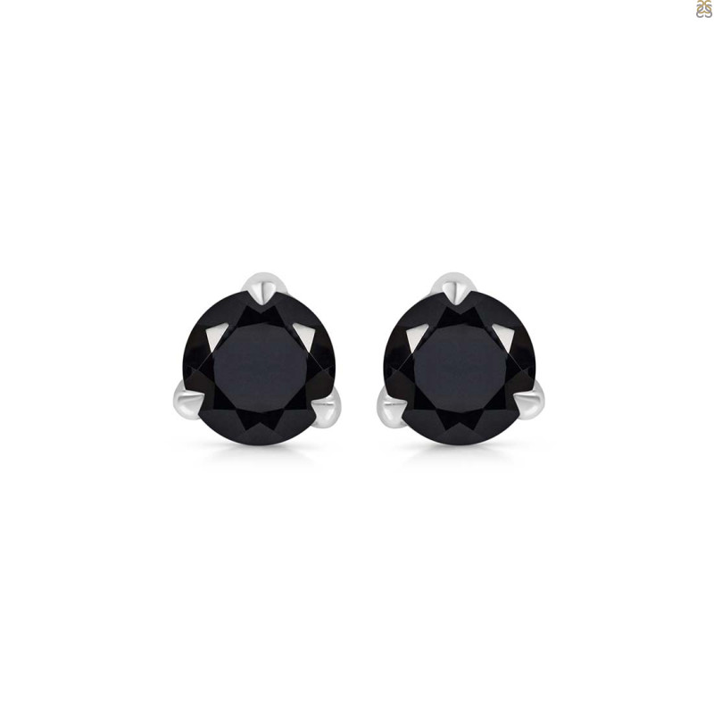 Black Tourmaline Stud Earring BLS-RDE-1569.
