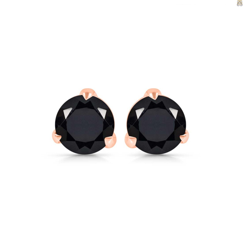 Black Tourmaline Stud Earring BLS-RDE-1570.