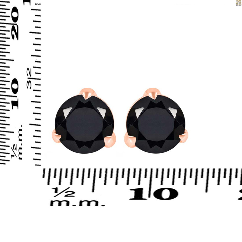 Black Tourmaline Stud Earring BLS-RDE-1570.