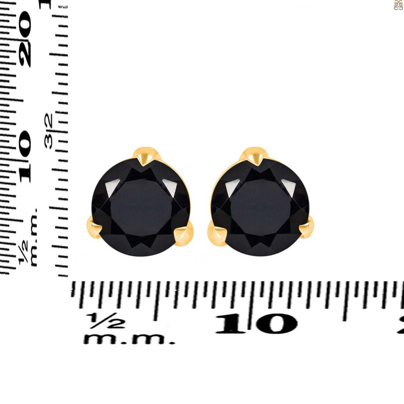 Black Tourmaline Stud Earring BLS-RDE-1570.