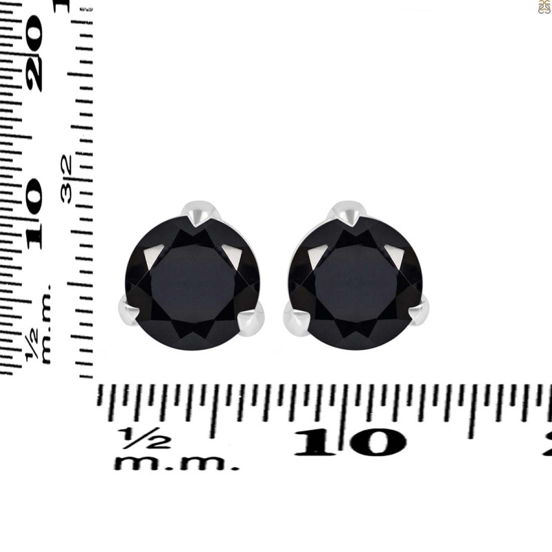 Black Tourmaline Stud Earring BLS-RDE-1570.