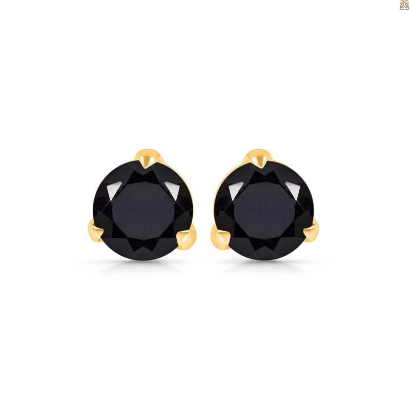 Black Tourmaline Stud Earring BLS-RDE-1570.