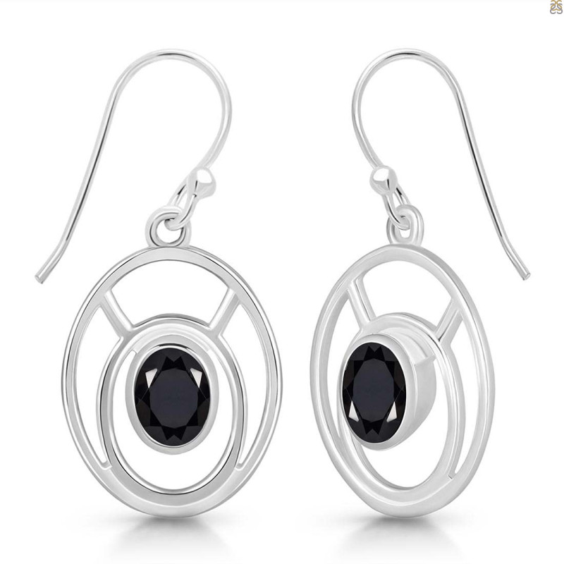 Black Tourmaline Earring