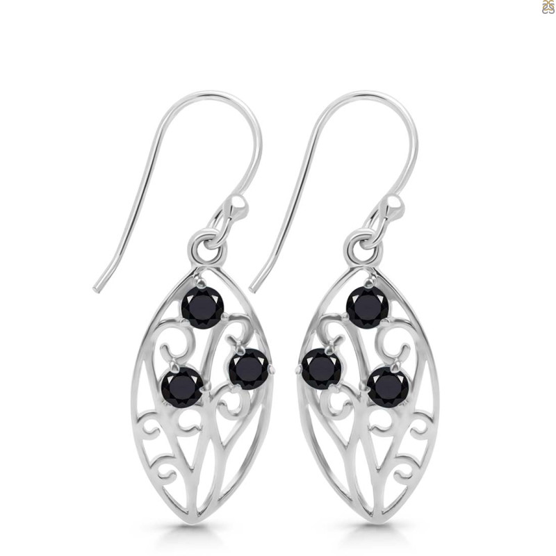 Black Tourmaline Earring