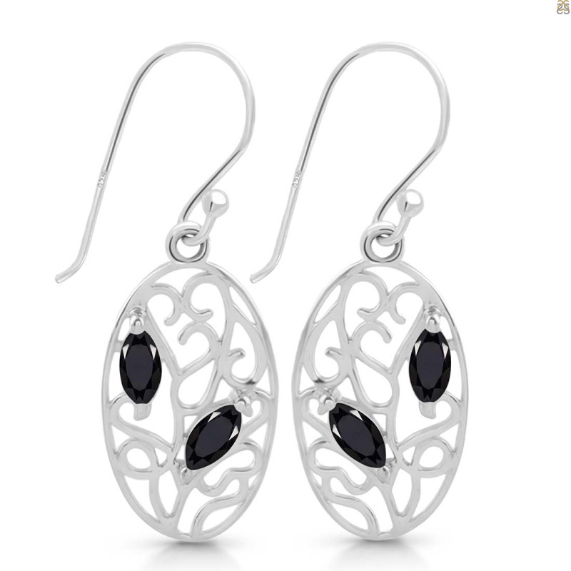 Black Tourmaline Earring