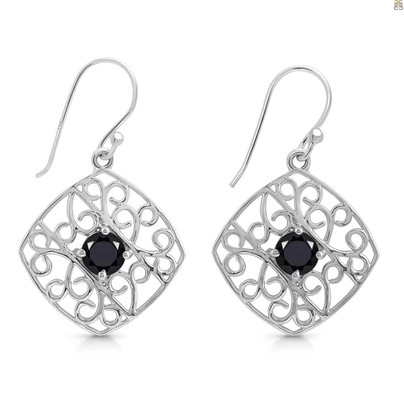 Black Tourmaline Earring