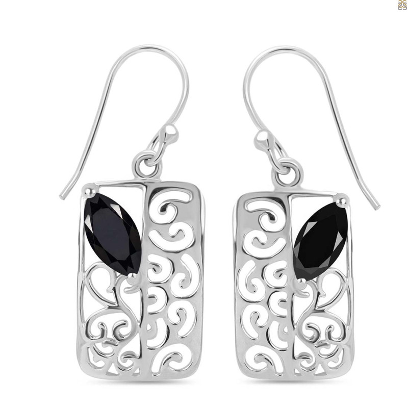 Black Tourmaline Earring