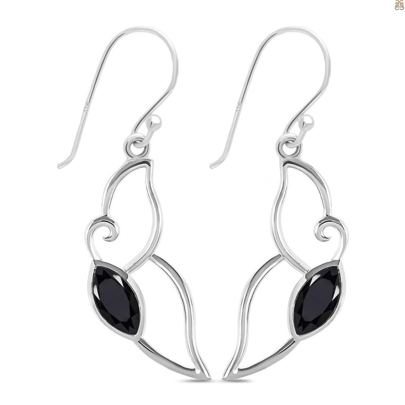 Black Tourmaline Earring