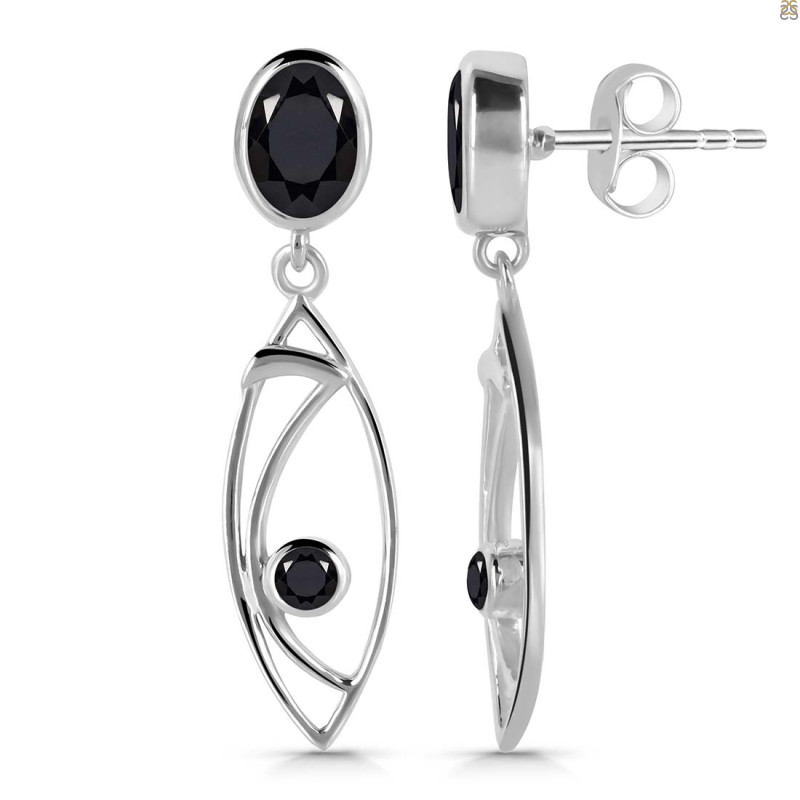 Black Tourmaline Earring