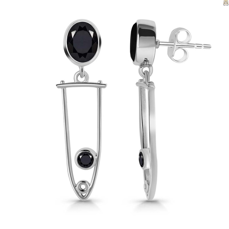 Black Tourmaline Earring