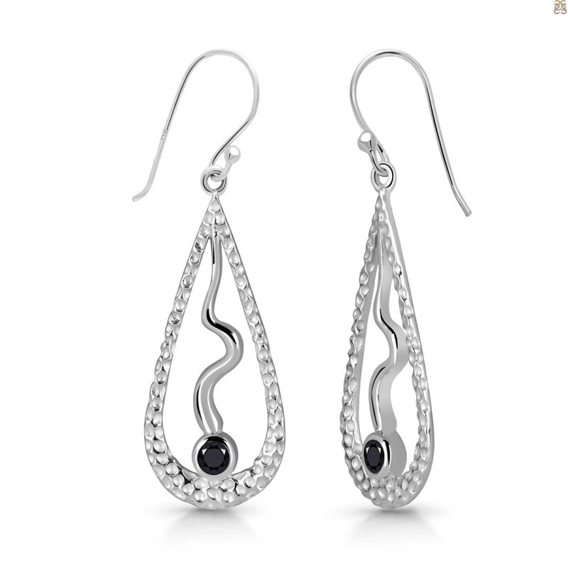 Black Tourmaline Earring