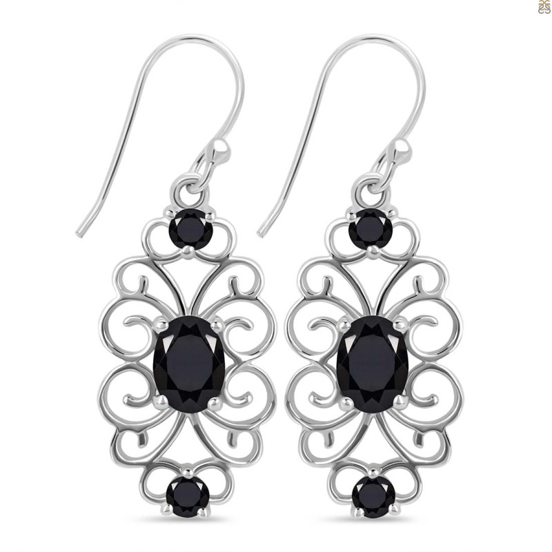 Black Tourmaline Earring