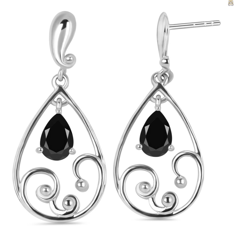 Black Tourmaline Earring