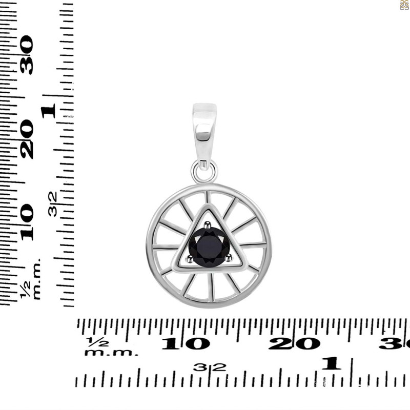 Black Tourmaline Illuminati Pendant BLS-RDEP-881.