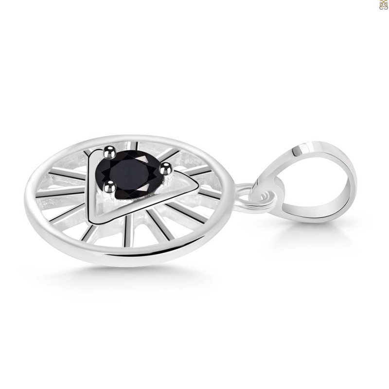 Black Tourmaline Illuminati Pendant BLS-RDEP-881.