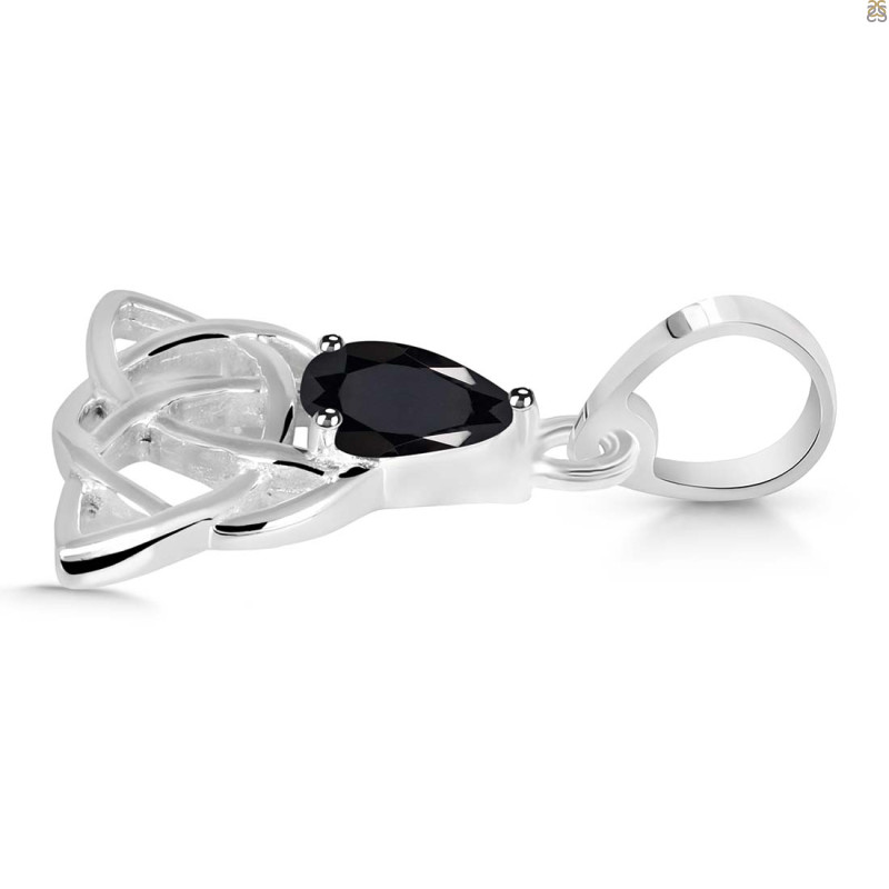 Black Tourmaline Triquetra Pendant BLS-RDEP-892.