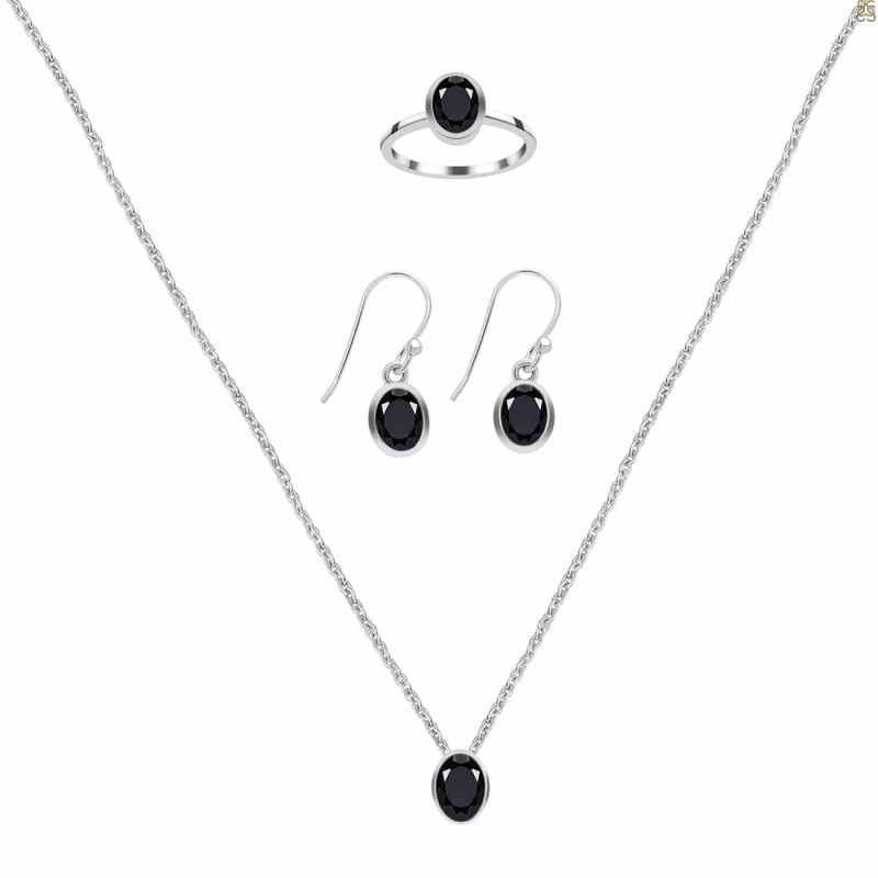  Black Tourmaline Jewelry Set