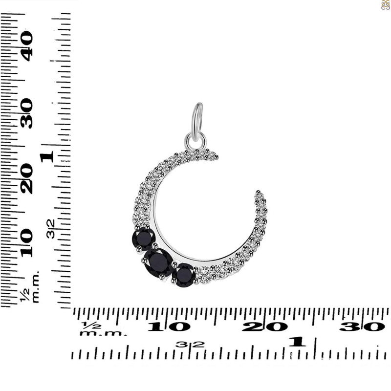Black Tourmaline & White Topaz Pendant BLS-RDP-728.