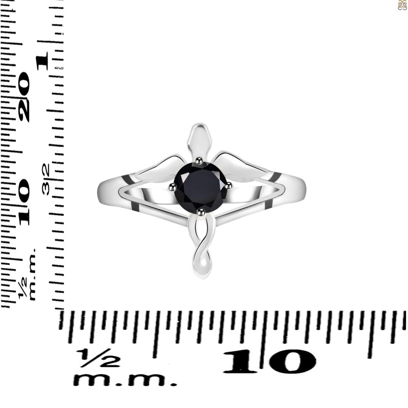 Black Tourmaline Angel Ring BLS-RDR-2150.