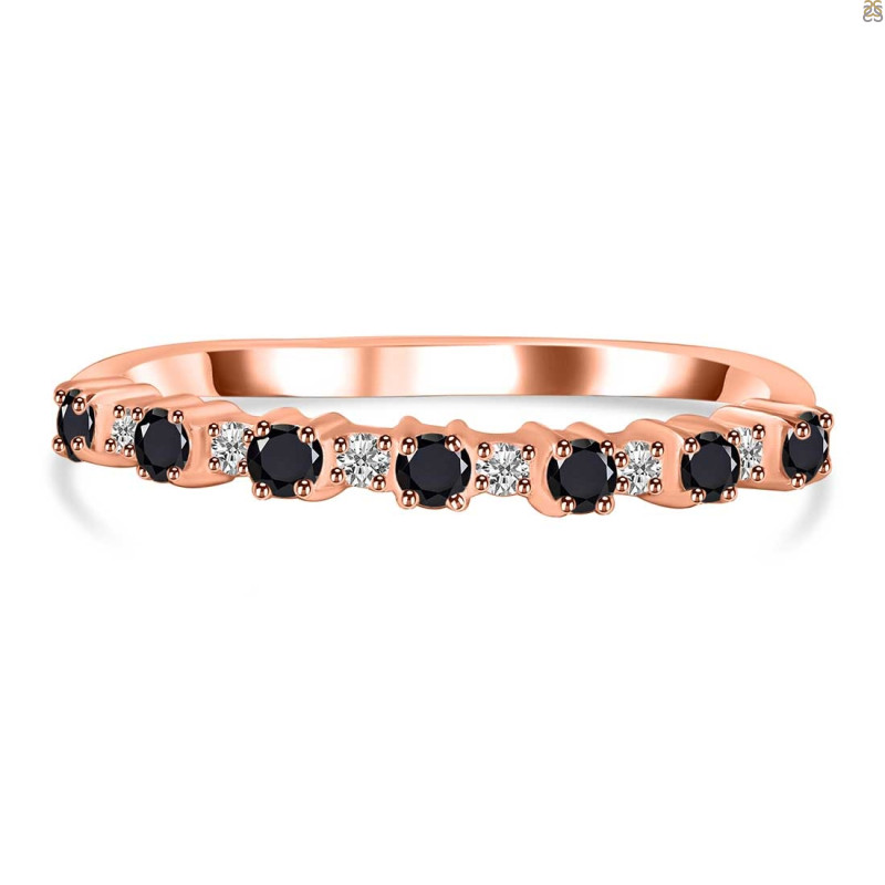 Black Tourmaline & White Topaz Ring BLS-RDR-2201.