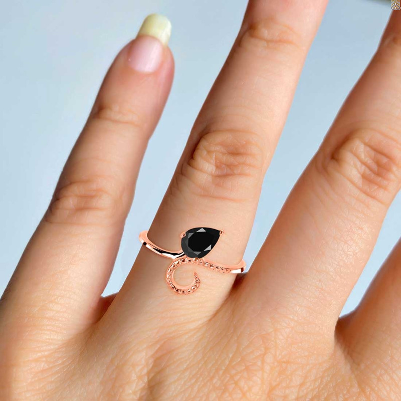 Black Tourmaline Ring BLS-RDR-3.
