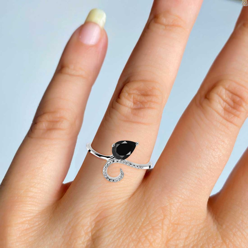 Black Tourmaline Ring BLS-RDR-3.