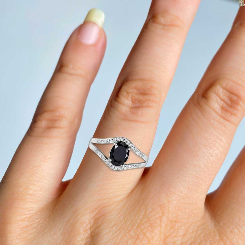 Black Tourmaline Ring BLS-RDR-9.