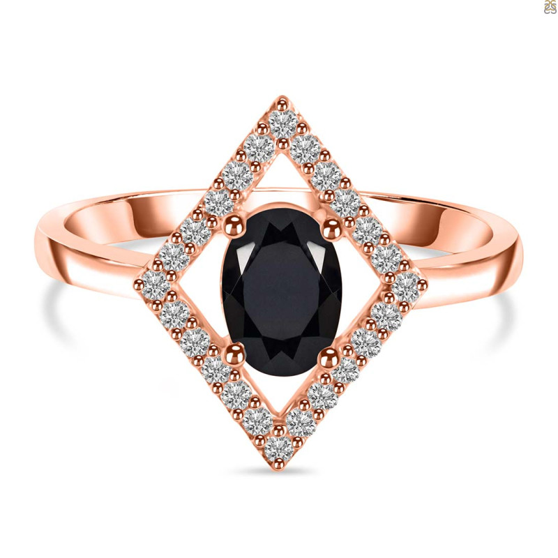 Black Tourmaline & White Topaz Ring BLS-RR-134.