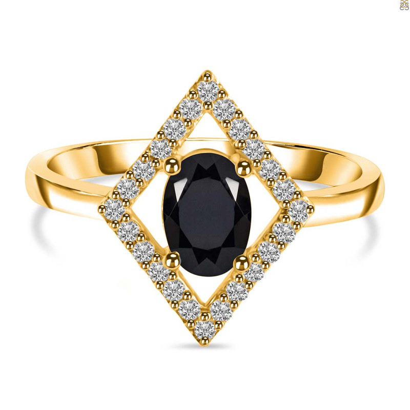 Black Tourmaline & White Topaz Ring BLS-RR-134.