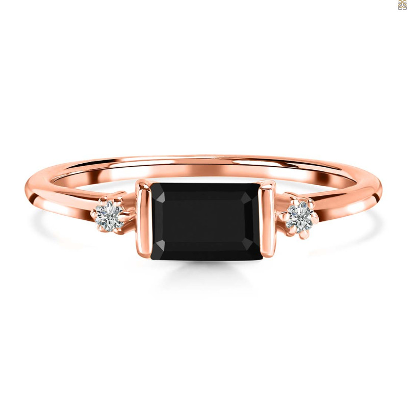 Black Tourmaline & White Topaz Ring BLS-RR-135.