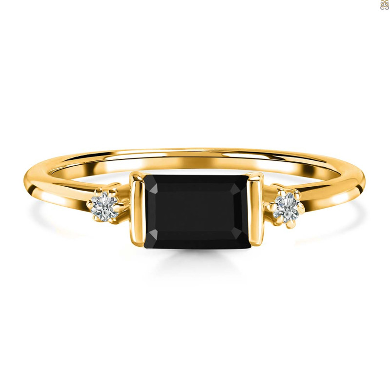 Black Tourmaline & White Topaz Ring BLS-RR-135.